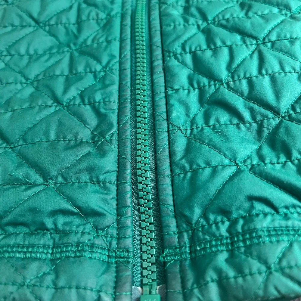 The North Face Jacket Mixed Media Quilted Fleece Toddler Size 2T Green Grey